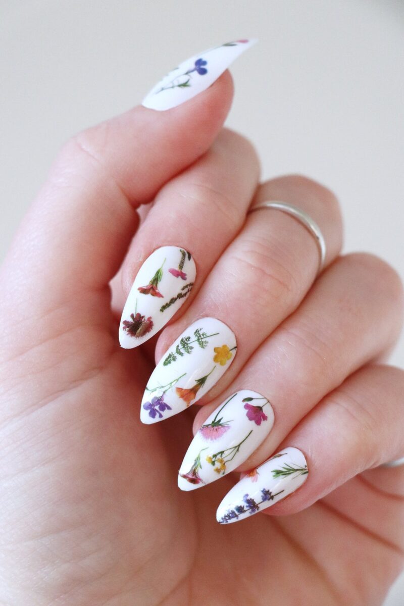 flower nail decals